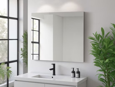 WELLTIME Bad Deko Spiegel FLORENZ grau 80x60x1,8cm