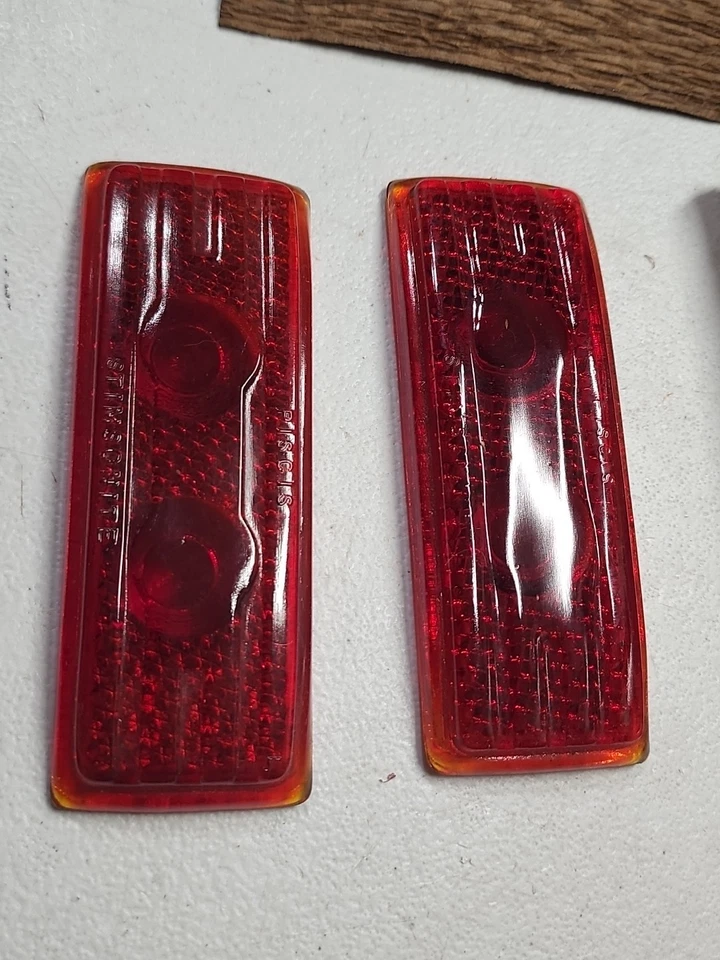 1947-1948 KAISER FRAZER NOS КРАСНОЕ СТЕКЛО ЗАДНИЕ ФОНАРИ ЛИНЗЫ 1 ПАРА OEM ВИНТАЖНЫЙ - Изображение 2 из 4