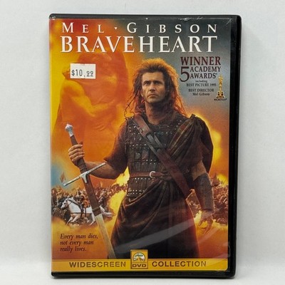 Braveheart DVD 1995 Widescreen Mel Gibson 5 Academy Awards Best Picture