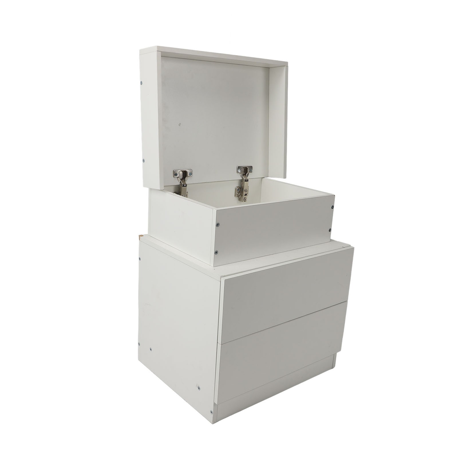 Bedside Cabinet MDF Chipboard High Gloss Finish Large Capacity Nightstand