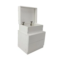 Bedside Cabinet MDF Chipboard High Gloss Finish Large Capacity Nightstand