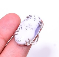 Dendritic Agate -Brazil 925 Sterling Silver Ring s.7.5 R244, Christmas Gift