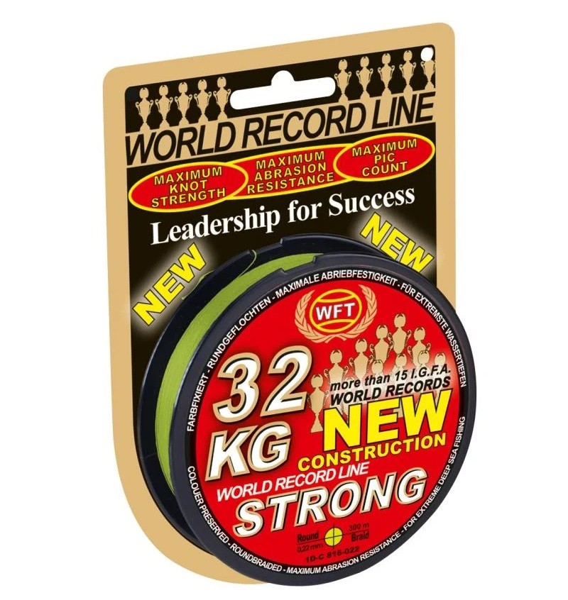 WFT New Strong 0,12mm / 15kg / 300m Chartreuse Geflochtene Schnur