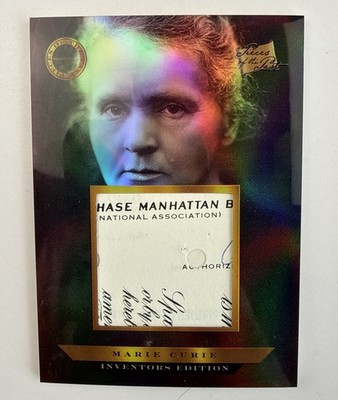 Marie Curie Jumbo Hand Written Relic 2025 Pieces Of The Past Inventors #532