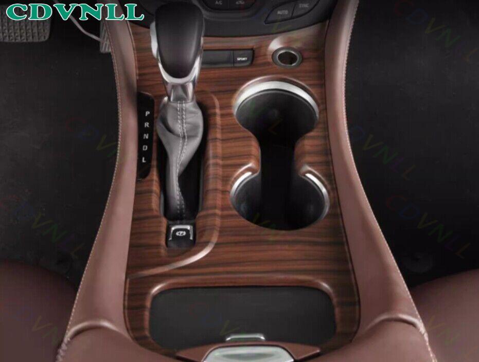 For Buick Envision 16-20 Peach Wood Grain Central Console Gear Shift Frame Panel