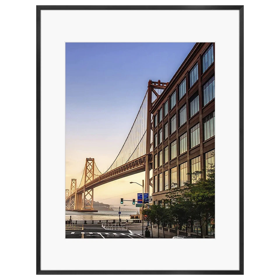 Marco de fotos de aluminio con tapete de color - Marco de fotos de metal y vidrio real Foto 4 de 4