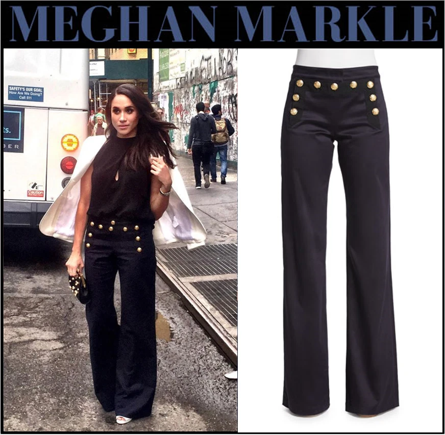 Veronica Beard 'Tide Line' Sailor Wide Leg Pants, US6, ASO Royal Celebrity