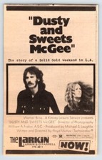 1974 DUSTY AND SWEETS McGEE MOVIE AD Vintage 3.5"X6" Newspaper Ad  1970's M620