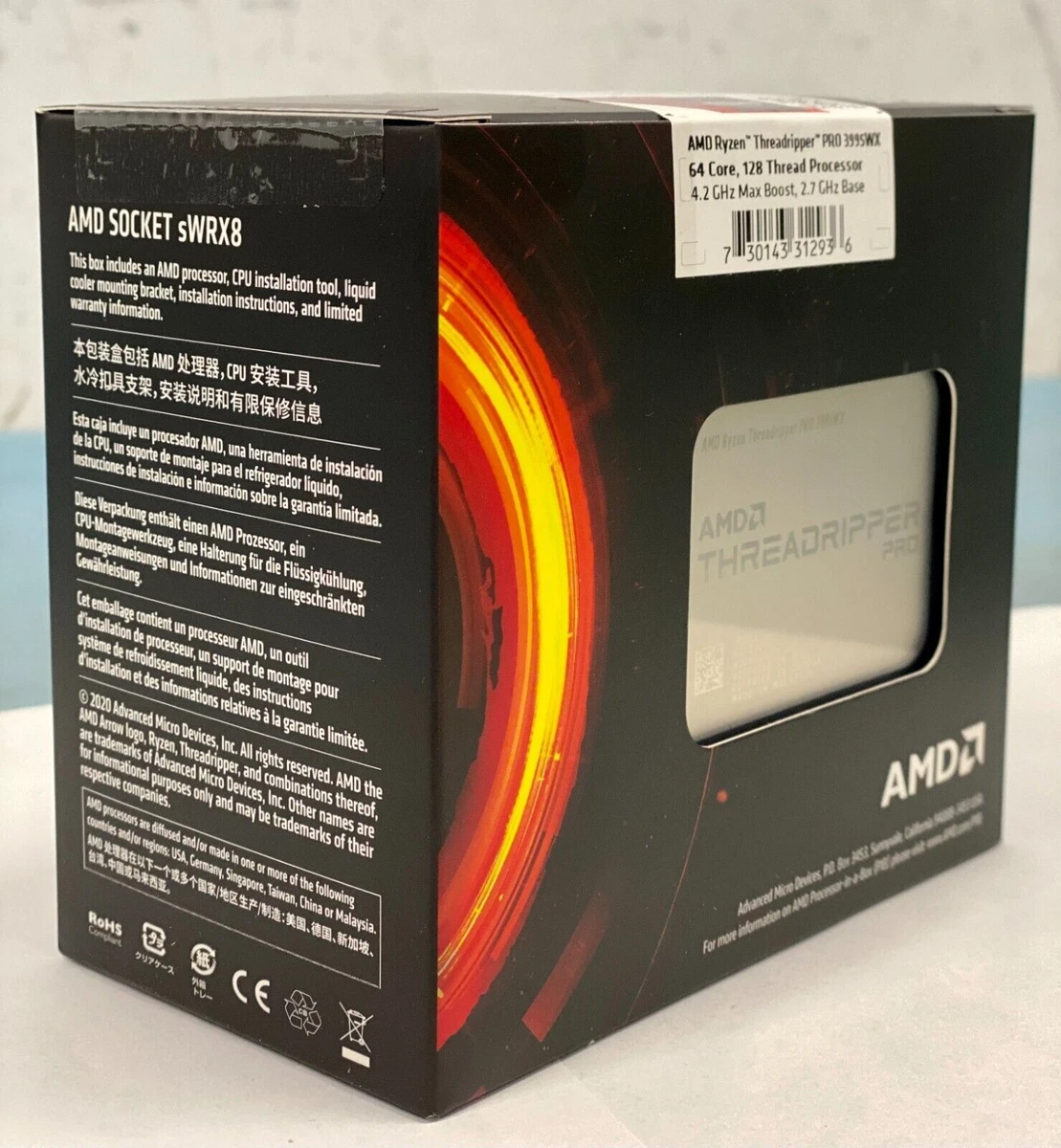AMD Ryzen Threadripper PRO 3995WX CPU 64 Cores Prozessoren Up to 4.2GHz sWRX8