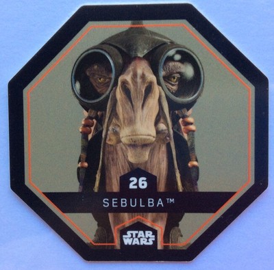 STAR WARS Token 26 SEBULBA Cosmic Shells E.Leclerc Collector Image