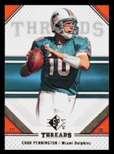 2009 SP Threads Chad Pennington #18 Miami Dolphins Football Card