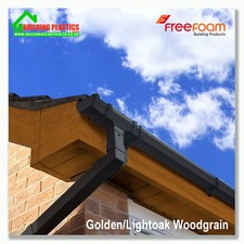 Fascia Board Cover 150mm to 300mm LIGHTOAK WOODGRAIN 2 x 2.5m LENGTH | FREEFOAM