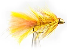 Weighted Cone Head Autumn Splendor Streamer Flies w/Legs - 1 Doz - Choose Size