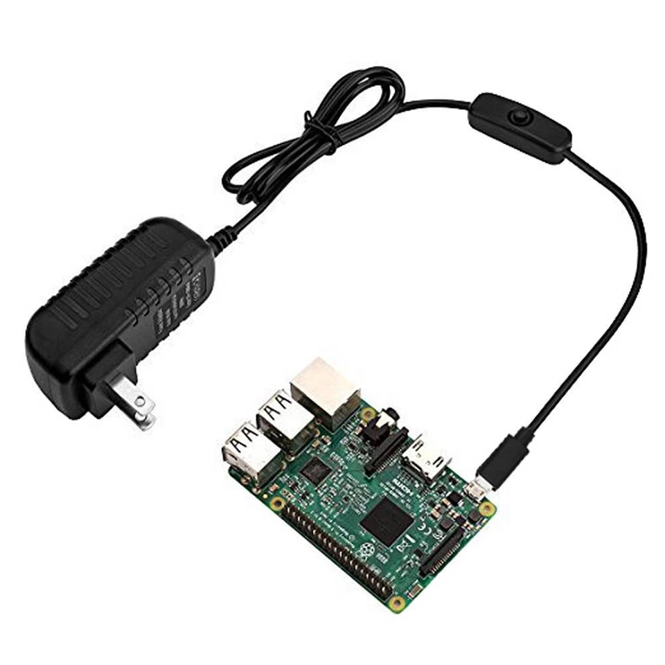 Alimentatore Micro USB 5V 3A Caricabatteria Adattatore On/Off Switch per Raspberry Pi 3 - Immagine 4 di 4