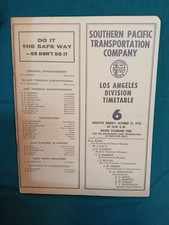 Southern Pacific 10/31/1976 Employee Timetable #6: Los Angeles Division