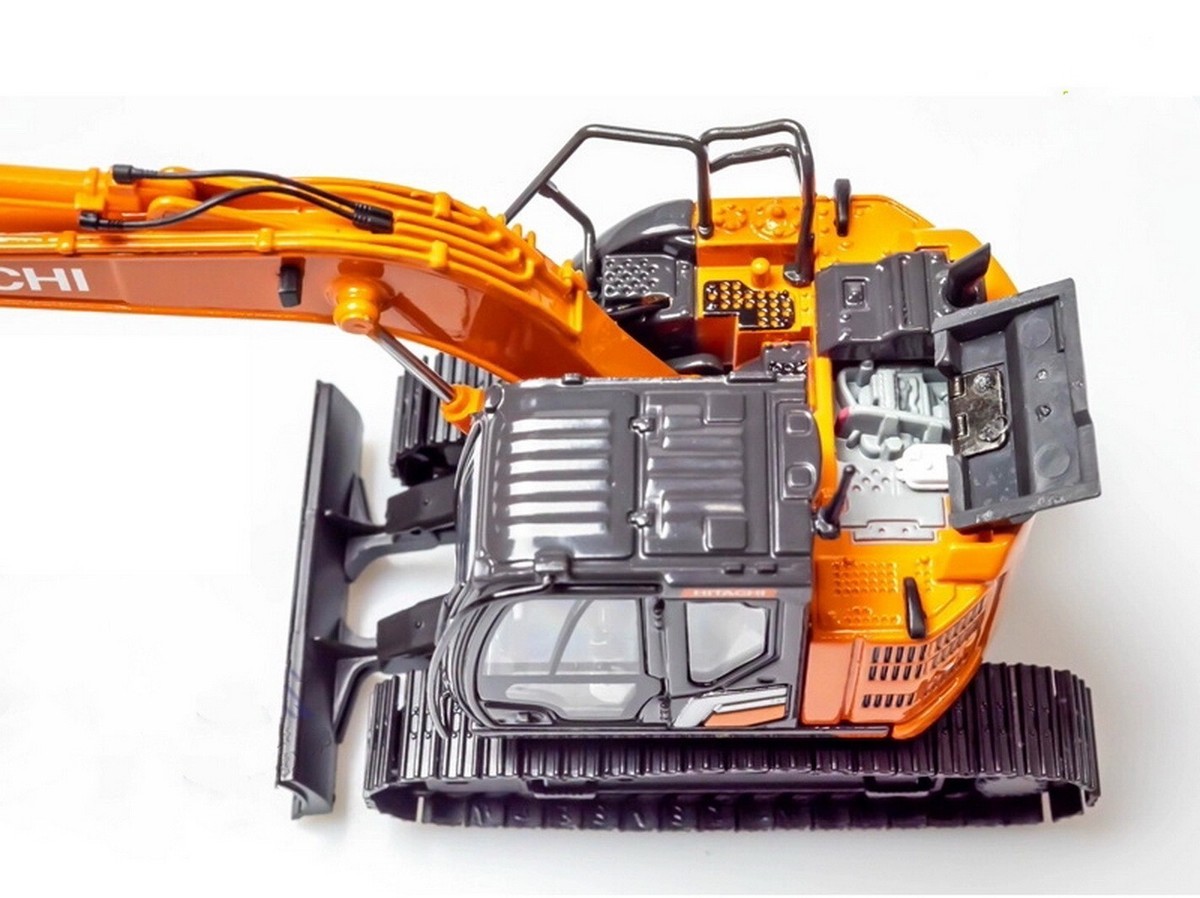 1/50 Hitachi ZAXIS 135US-7 Compact Excavator Metal Tracks Diecast
