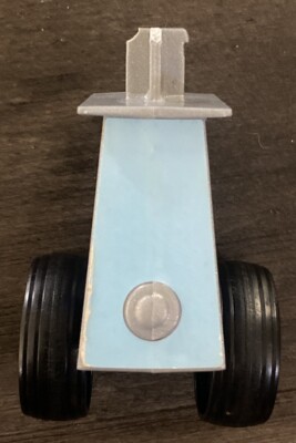 Vtg 1999 Barbie Jumbo Jet Blue Plane Front Center Landing Gear Wheel Airplane.