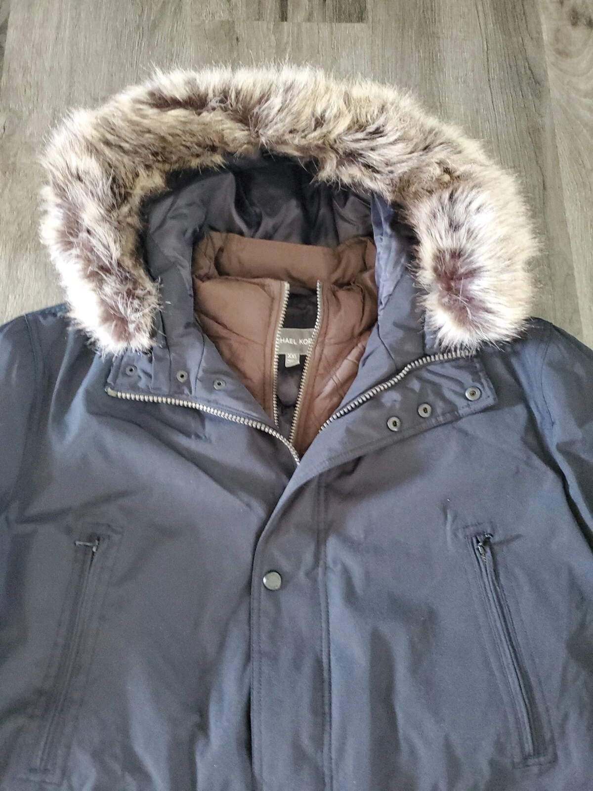 Giacca parka parka con cappuccio Michael Kors MMK791896 da uomo Xxl blu navy