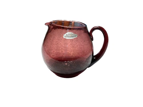 Large Amethyst Art Glass Pitcher Blenko 6 3/4"