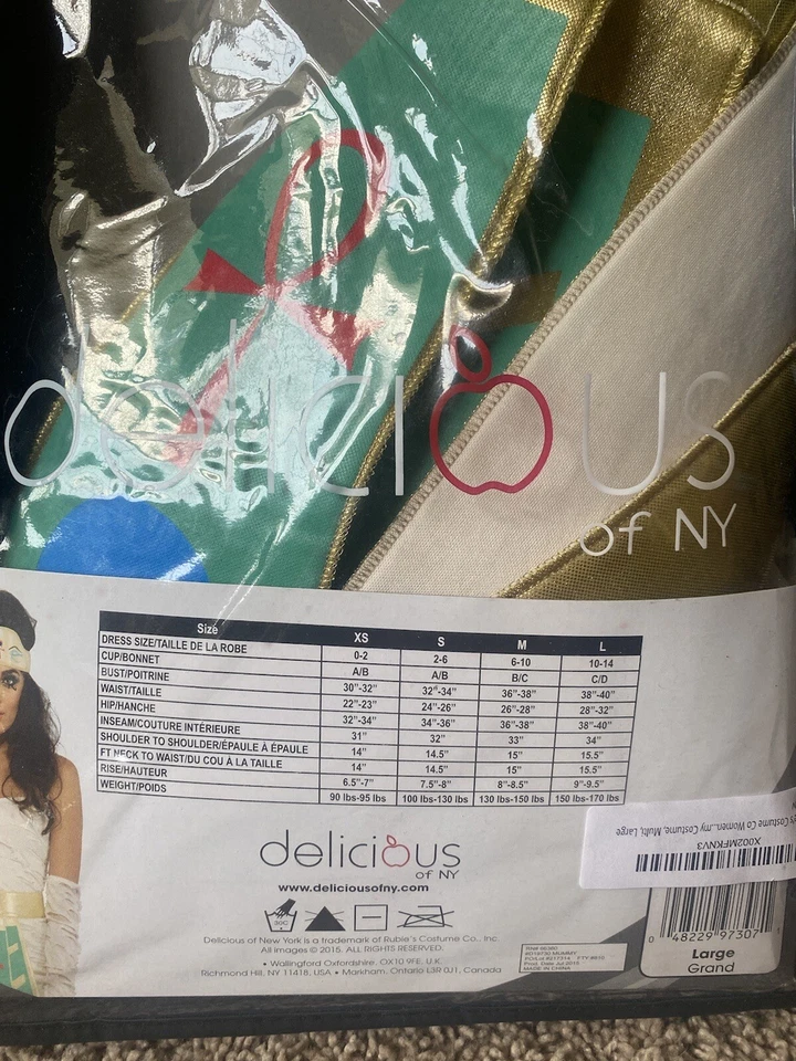 Disfraz de Halloween Delicious of NY Mummy Momie Talla Grande L Cinturón Vestido Pieza para la Cabeza Foto 2 de 3