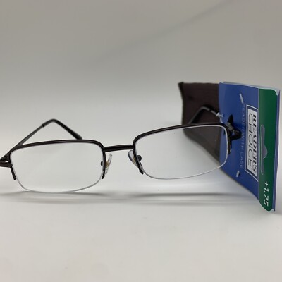 READER'S CHOICE   HAL  BRN  1.75  READING GLASSES W CASE FGX BY FOSTER GRANT