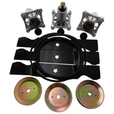 PB26H54YT 54" MOWER DECK REBUILD KIT SPINDLES BLADES BELT PULLEYS FOR POULAN
