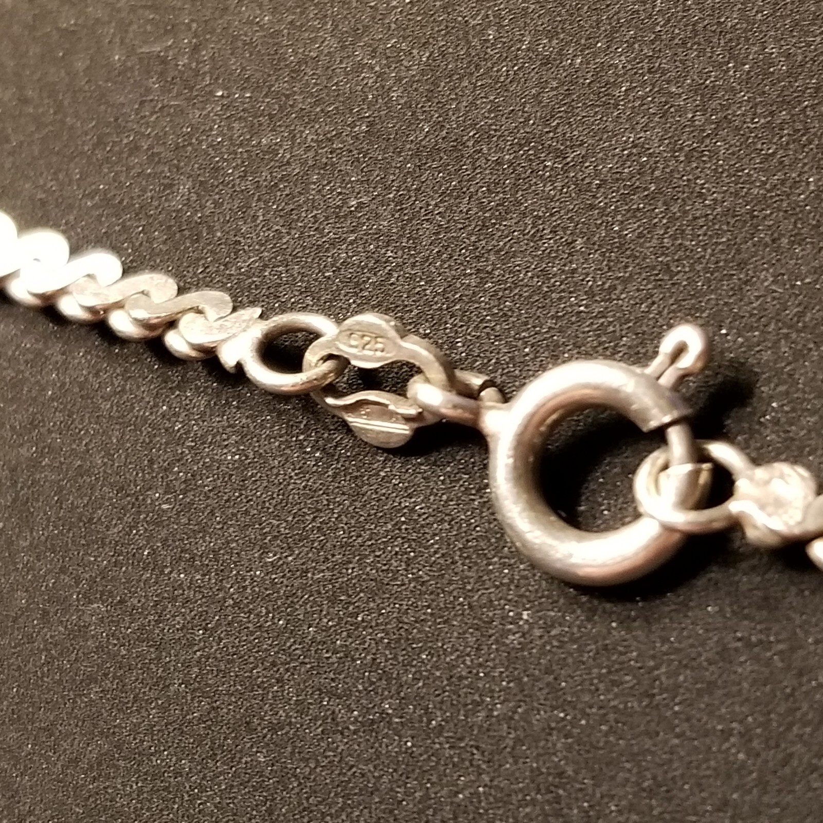 Sterling Silver 925 S-Interlocking Double Link Ne… - image 5