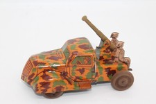 VERY NICE VINTAGE 1930'S TIN LITHO CAMOUFLAGE ANTI-AIRCRAFT TRUCK