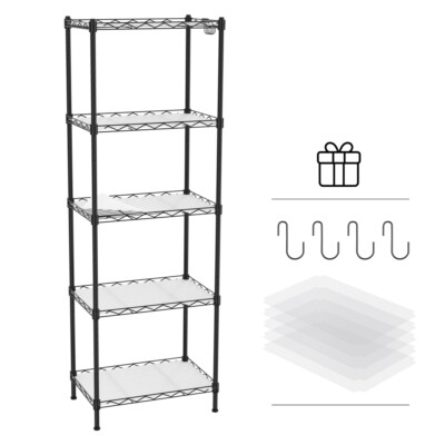 NEW 5-Tier Heavy Duty Metal Storage Shelving Unit Storage Garage Wire Rack Shelf