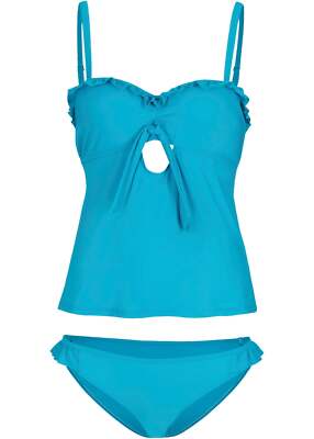 2-tlg.Set Bügel Tankini Gr. 38 (75) C Aqua Green Damentankini Bademode Neu