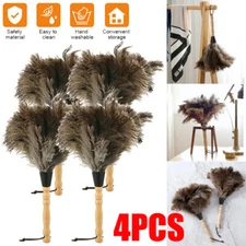 4PCS 13inch Ostrich Feather Duster Durable Dust Collecting Cleaning Tool
