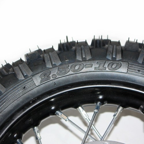 Llanta de rueda de freno trasero trasero de tambor de 2,50 - 10 10" pulgadas + neumático PIT PRO bicicleta de tierra - Imagen 6 de 7