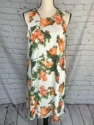 NWT Calvin Klein Women's Trapeze Dress Floral Sleeveless Chiffon Lined Size  8 | eBay