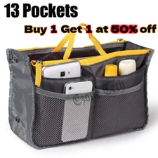 Handbag Organizer Insert Purse Large Liner Organizer Tote Tidy Bag Travel Women