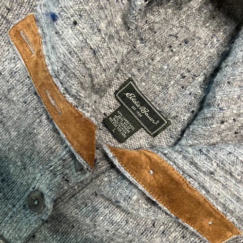 Eddie Bauer Wool Blend Turtleneck Cardigan Sweater Button Down Size Large - Grey - Picture 4 of 8