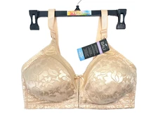 NWT Bali 38D Double Support Spa Closure Comfort-U Wireless Bra DF3372 Soft Taupe