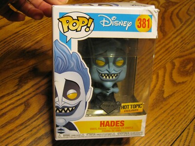 Funko POP! HADES Disney #381 Diamond Hot Topic New Damaged Box