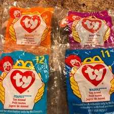 New Vintage McDonalds Miniature Ty Beanie Babies 1998 Toy Plushes