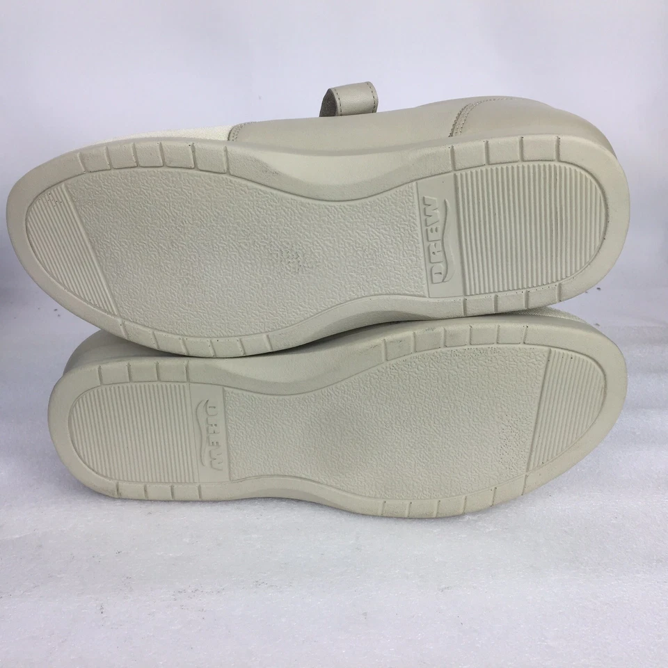 Zapatos Drew Bloom II Mary Jane Diabéticos 14353-3L Talla 10.5 WW. Color Bone Stretch Foto 4 de 4