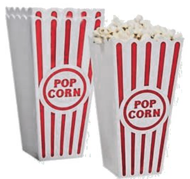 3 Reusable Novelty Plastic Popcorn Boxes Tub Carton Container Movie