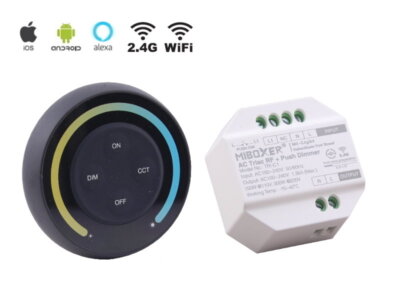 MiBoxer Funk Touch Fernbedienung S1-B + Triac TRI-C1 230V LED Dimmer Mi-Light