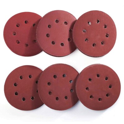 60x 5 inch Sanding Discs 240-1000 Grit Hook Loop 8-Hole Orbital Sander Paper Pad