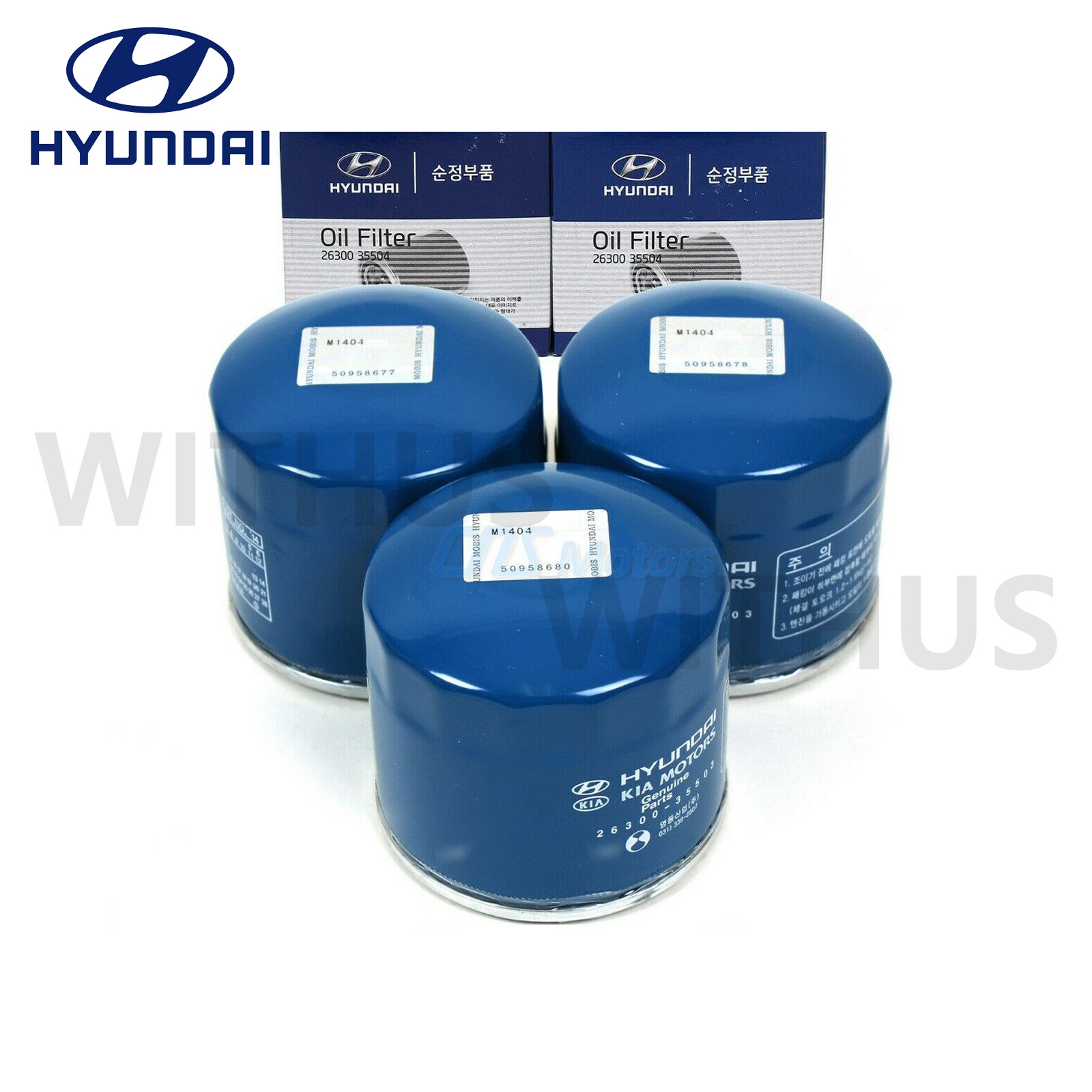 Hyundai Kia Oil Filter 2630035505/35504/35503 3pcs Set For 8619 OEM eBay