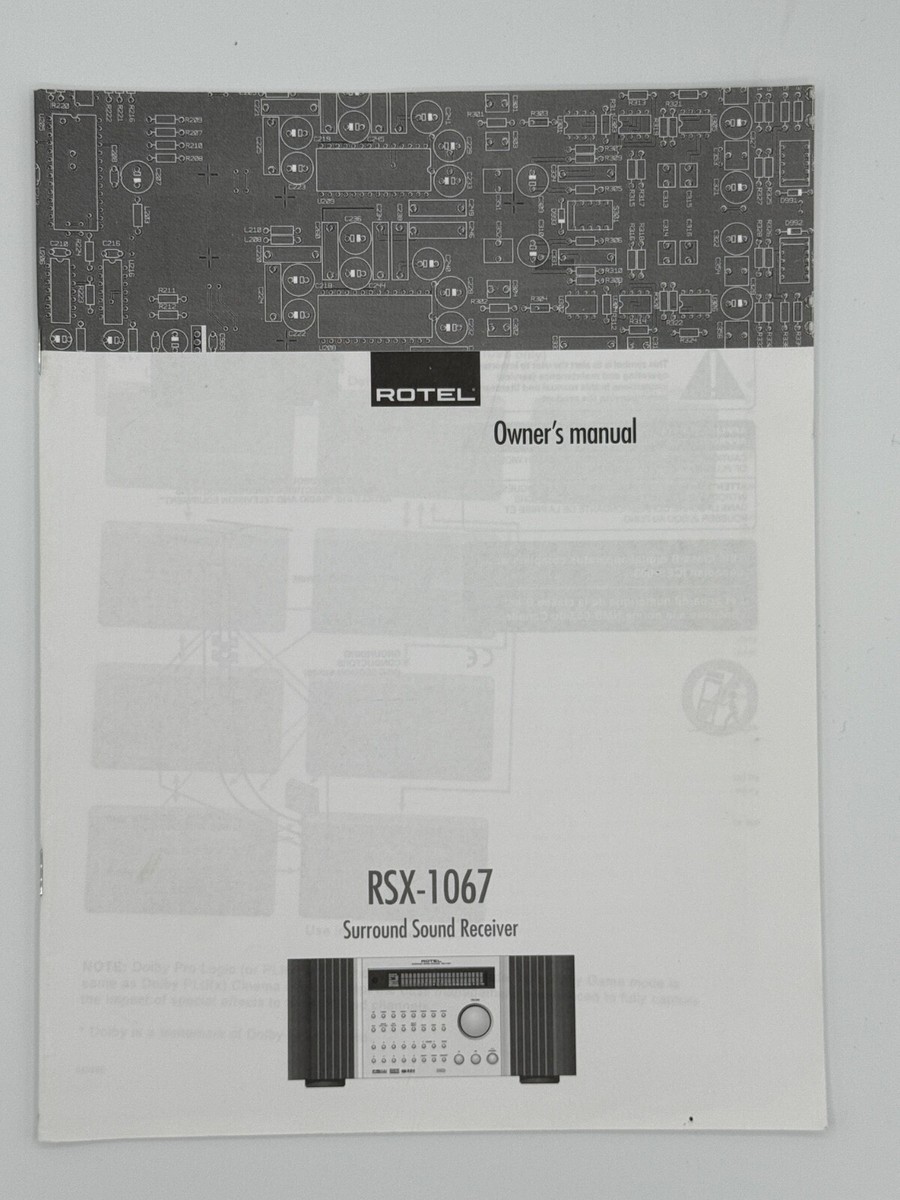 ⭐︎ ROTEL OWNER'S/OPERATING MANUALS - ORIGINAL | eBay