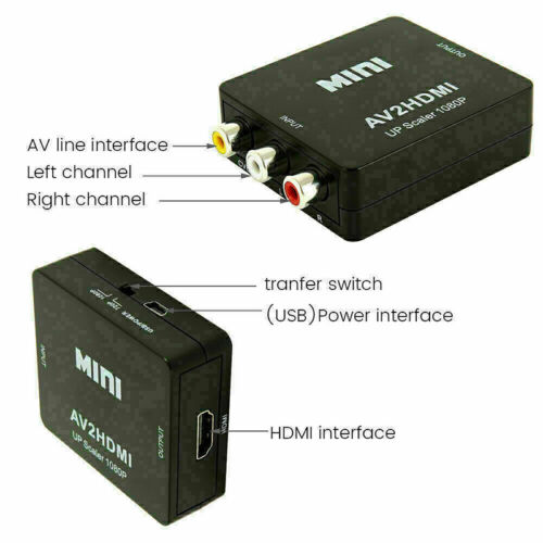 Av-Zu-Hdmi-Konverter-Adapter Videoaufnahme Rca Zu Hdmi Composite-Video-Audio ≌ - Bild 2 von 10