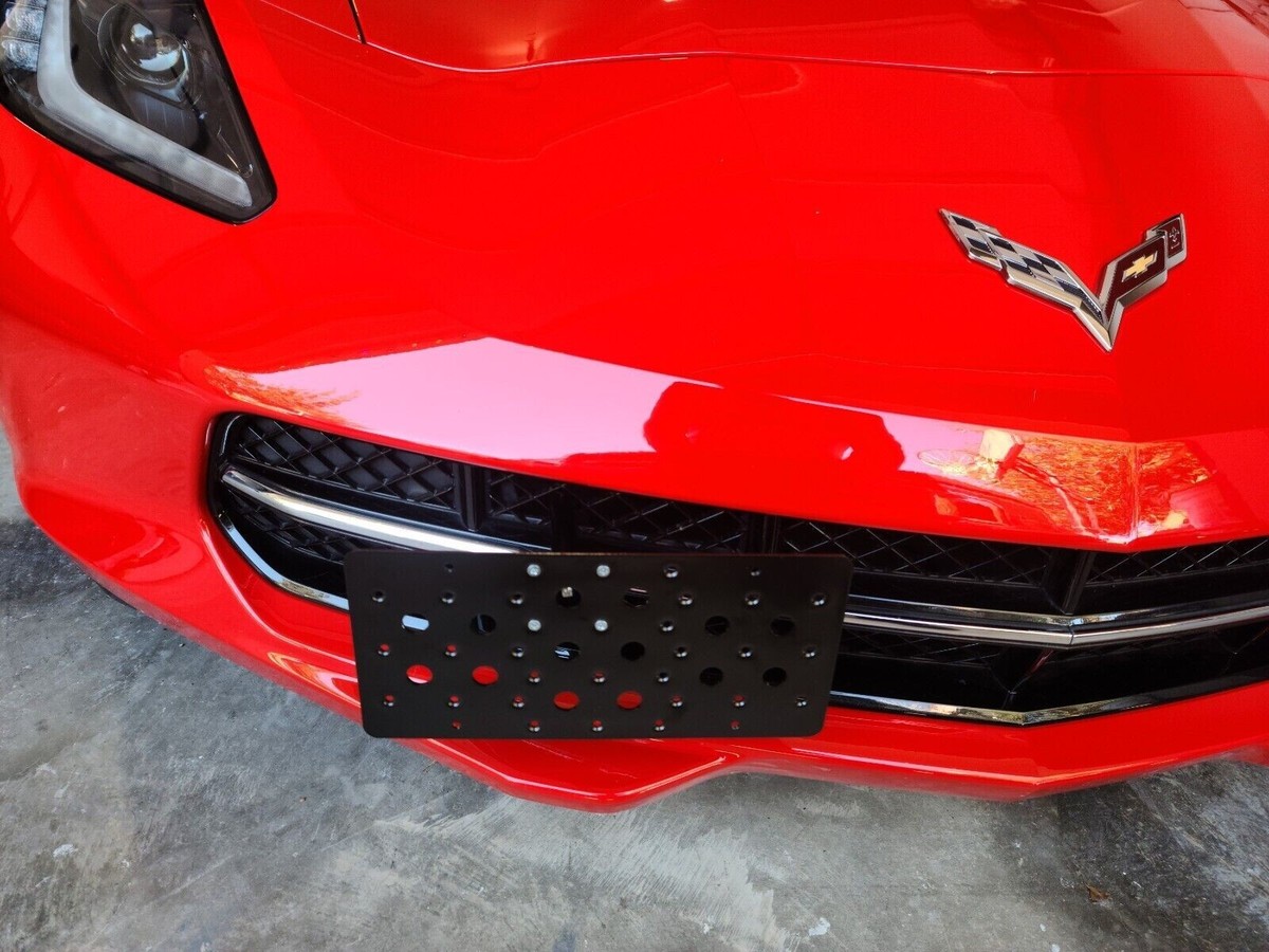 Bumper Tow Hook License Plate Tag Mount Bracket For Chevy Corvette