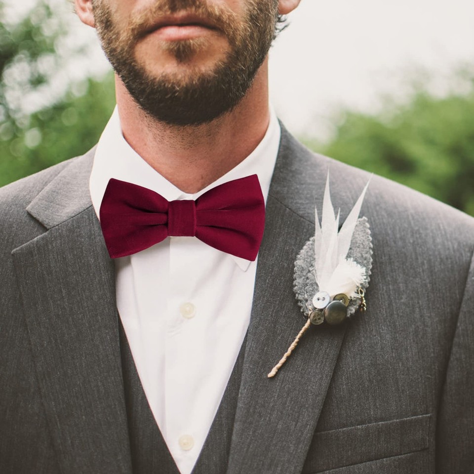 Velvet Bow Ties for Men PreTie Men’s Bow Ties Vintage Tuxedo Bow Ties