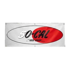 So-Cal Speed Shop 24"X60" White Banner.  Street Rod, Cruiser.