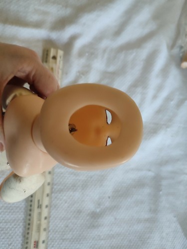 Modern Wax Doll - needs some finishing although face and body good 15 inches - Picture 8 of 10