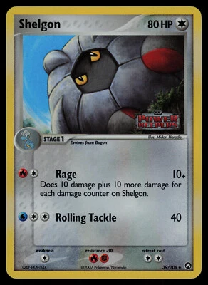 Shelgon - 39/108 - Pokemon Card Ex Power Keepers Reverse Holo Uncommon - LP - Photo 1/2